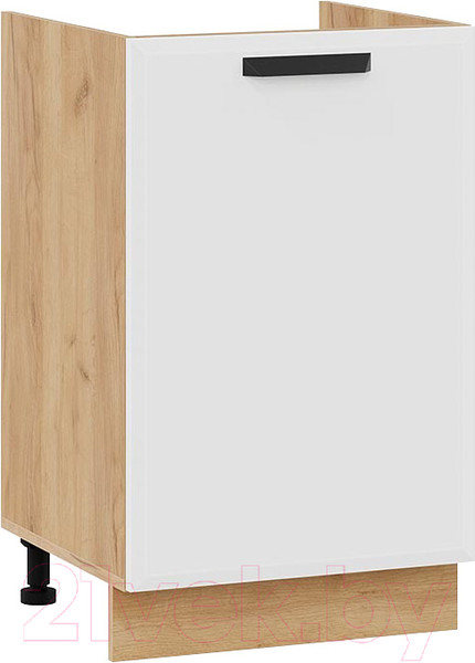 Изображение товара Шкаф под мойку ТриЯ Тиана 1Н5М (дуб крафт золотой/белый супермат)