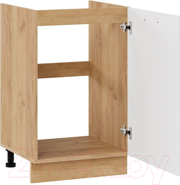 Изображение товара Шкаф под мойку ТриЯ Тиана 1Н5М (дуб крафт золотой/белый супермат)