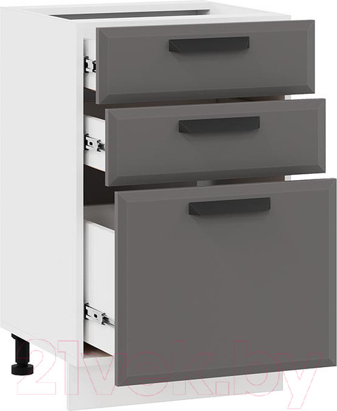 Изображение товара Шкаф-стол кухонный ТриЯ Тиана 1Н5Я3 (белый/асфальт супермат)