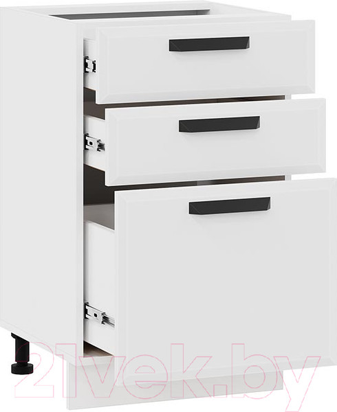 Изображение товара Шкаф-стол кухонный ТриЯ Тиана 1Н5Я3 (белый/белый супермат)