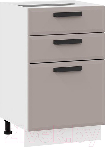 Изображение товара Шкаф-стол кухонный ТриЯ Тиана 1Н5Я3 (белый/мокко супермат)