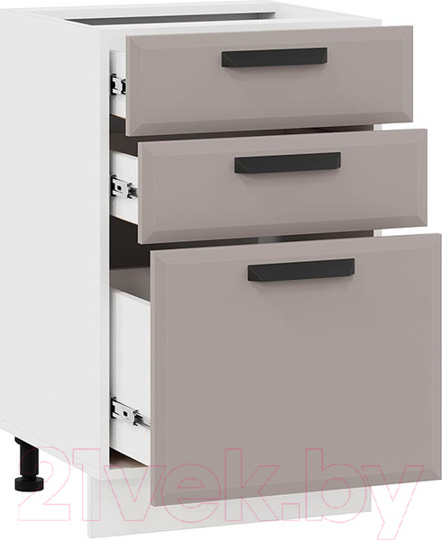 Изображение товара Шкаф-стол кухонный ТриЯ Тиана 1Н5Я3 (белый/мокко супермат)