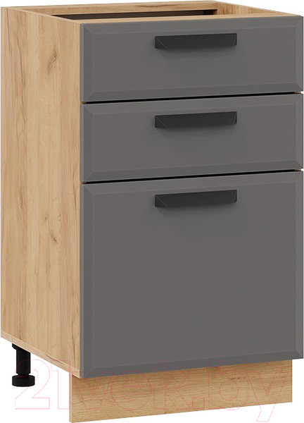 Изображение товара Шкаф-стол кухонный ТриЯ Тиана 1Н5Я3 (дуб крафт золотой/асфальт супермат)