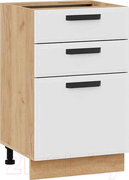 Изображение товара Шкаф-стол кухонный ТриЯ Тиана 1Н5Я3 (дуб крафт золотой/белый супермат)