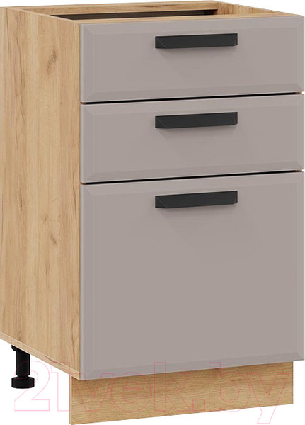 Изображение товара Шкаф-стол кухонный ТриЯ Тиана 1Н5Я3 (дуб крафт золотой/мокко супермат)