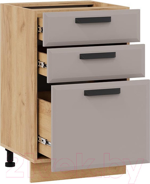 Изображение товара Шкаф-стол кухонный ТриЯ Тиана 1Н5Я3 (дуб крафт золотой/мокко супермат)