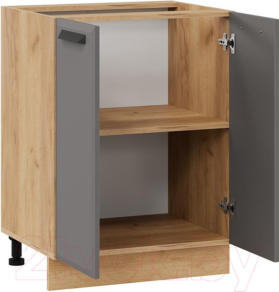 Изображение товара Шкаф-стол кухонный ТриЯ Тиана 1Н6 (дуб крафт золотой/асфальт супермат)