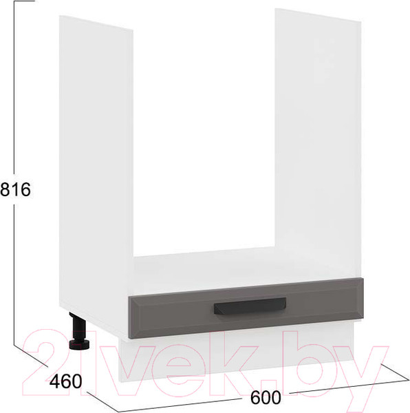 Изображение товара Шкаф под духовку ТриЯ Тиана 1Н6Б (белый/асфальт супермат)