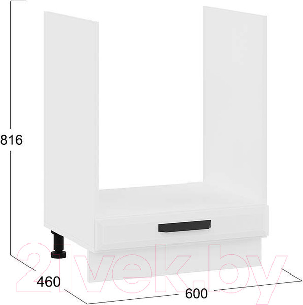Изображение товара Шкаф под духовку ТриЯ Тиана 1Н6Б (белый/белый супермат)
