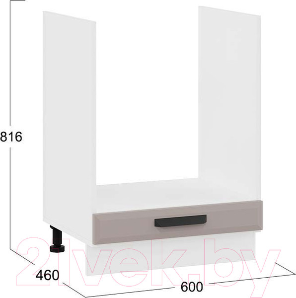 Изображение товара Шкаф под духовку ТриЯ Тиана 1Н6Б (белый/мокко супермат)