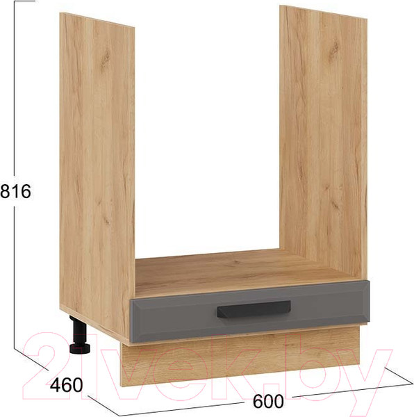 Изображение товара Шкаф под духовку ТриЯ Тиана 1Н6Б (дуб крафт золотой/асфальт супермат)