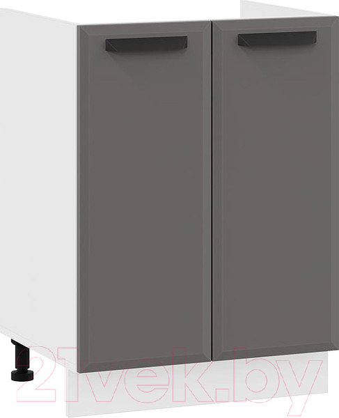Изображение товара Шкаф под мойку ТриЯ Тиана 1Н6М (белый/асфальт супермат)