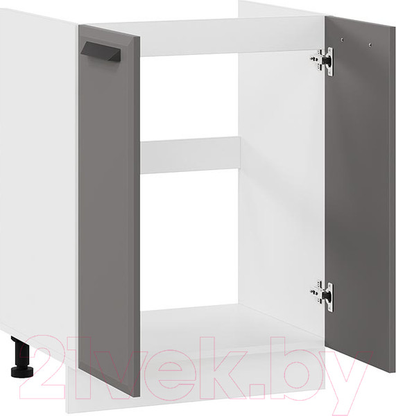 Изображение товара Шкаф под мойку ТриЯ Тиана 1Н6М (белый/асфальт супермат)