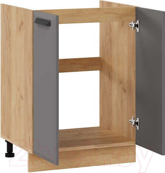 Изображение товара Шкаф под мойку ТриЯ Тиана 1Н6М (дуб крафт золотой/асфальт супермат)