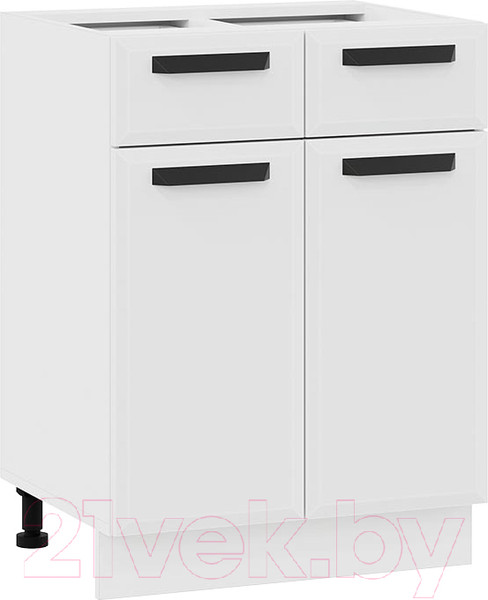 Изображение товара Шкаф-стол кухонный ТриЯ Тиана 1Н6Я1 (белый/белый супермат)