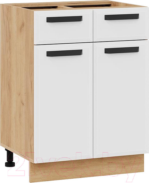 Изображение товара Шкаф-стол кухонный ТриЯ Тиана 1Н6Я1 (дуб крафт золотой/белый супермат)