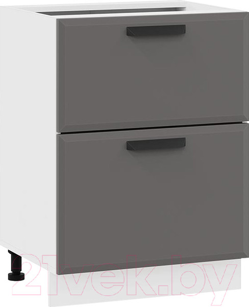 Изображение товара Шкаф-стол кухонный ТриЯ Тиана 1Н6Я2 (белый/асфальт супермат)