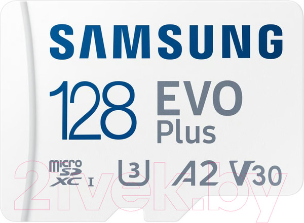 Изображение товара Карта памяти Samsung EVO Plus microSDXC 128GB + адаптер (MB-MC128SA/APC)