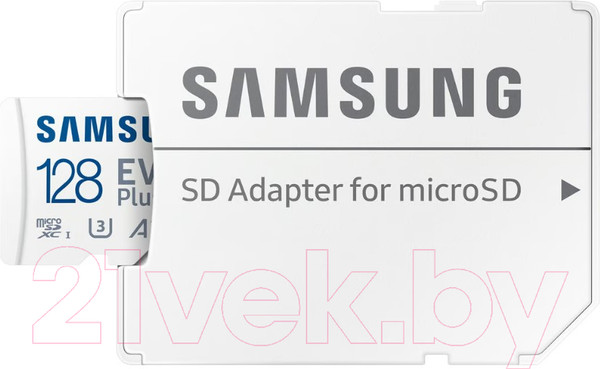 Изображение товара Карта памяти Samsung EVO Plus microSDXC 128GB + адаптер (MB-MC128SA/APC)