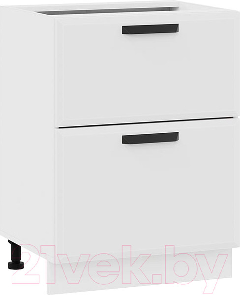 Изображение товара Шкаф-стол кухонный ТриЯ Тиана 1Н6Я2 (белый/белый супермат)