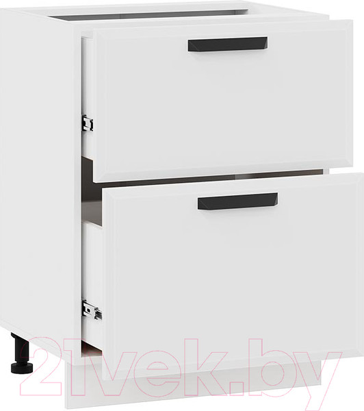 Изображение товара Шкаф-стол кухонный ТриЯ Тиана 1Н6Я2 (белый/белый супермат)