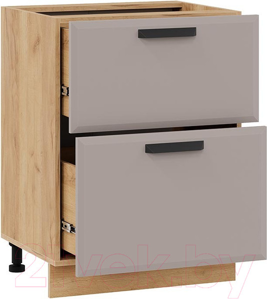 Изображение товара Шкаф-стол кухонный ТриЯ Тиана 1Н6Я2 (дуб крафт золотой/мокко супермат)