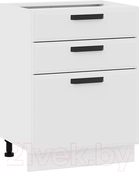 Изображение товара Шкаф-стол кухонный ТриЯ Тиана 1Н6Я3 (белый/белый супермат)