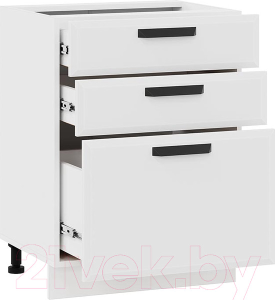 Изображение товара Шкаф-стол кухонный ТриЯ Тиана 1Н6Я3 (белый/белый супермат)