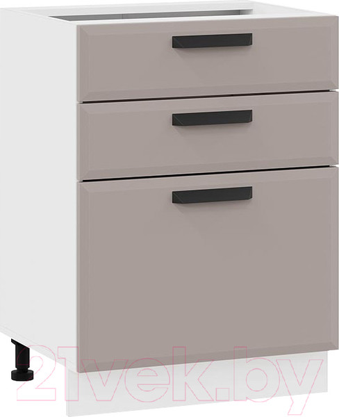 Изображение товара Шкаф-стол кухонный ТриЯ Тиана 1Н6Я3 (белый/мокко супермат)