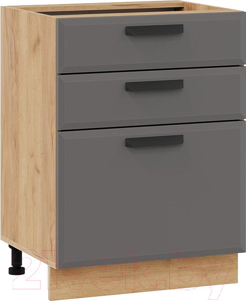 Изображение товара Шкаф-стол кухонный ТриЯ Тиана 1Н6Я3 (дуб крафт золотой/асфальт супермат)