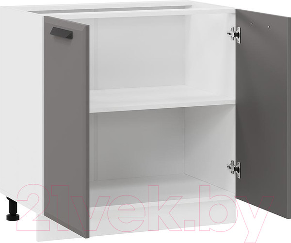 Изображение товара Шкаф-стол кухонный ТриЯ Тиана 1Н8 (белый/асфальт супермат)