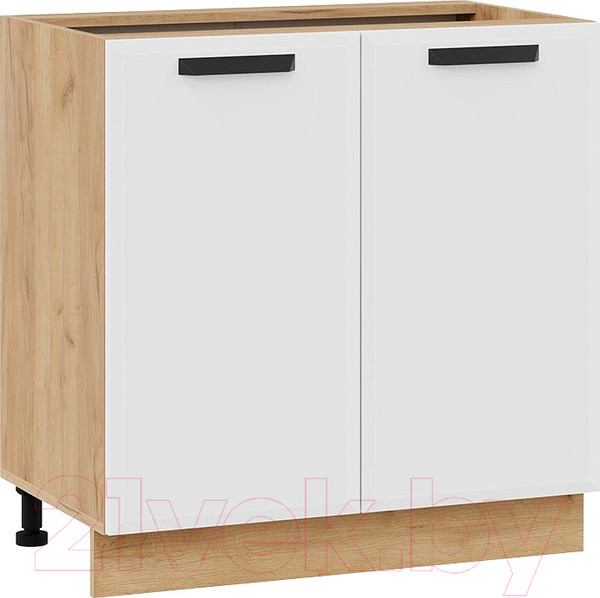 Изображение товара Шкаф-стол кухонный ТриЯ Тиана 1Н8 (дуб крафт золотой/белый супермат)