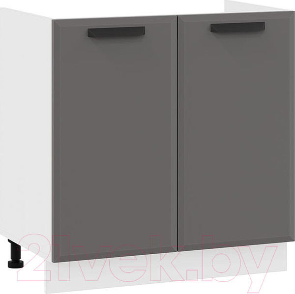 Изображение товара Шкаф под мойку ТриЯ Тиана 1Н8М (белый/асфальт супермат)