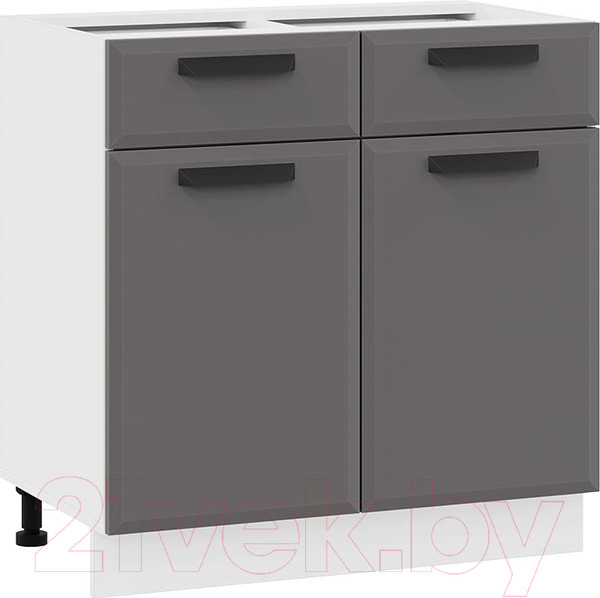Изображение товара Шкаф-стол кухонный ТриЯ Тиана 1Н8Я1 (белый/асфальт супермат)