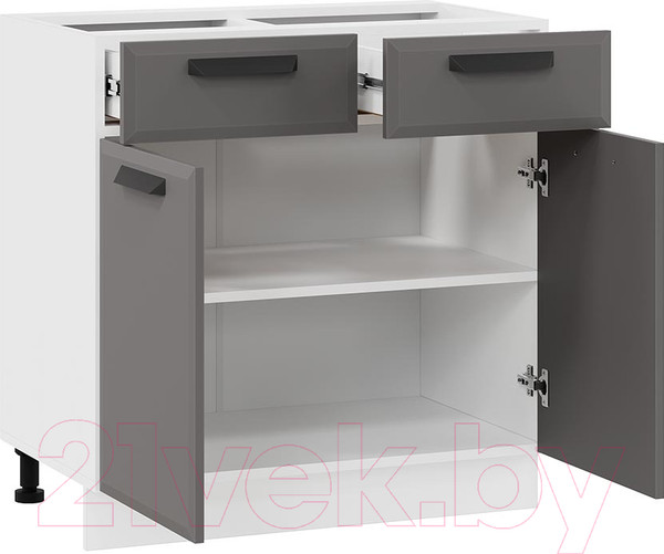 Изображение товара Шкаф-стол кухонный ТриЯ Тиана 1Н8Я1 (белый/асфальт супермат)
