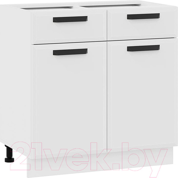 Изображение товара Шкаф-стол кухонный ТриЯ Тиана 1Н8Я1 (белый/белый супермат)