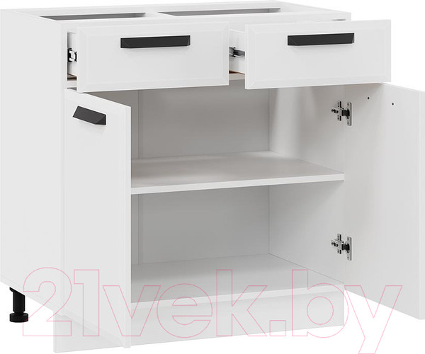 Изображение товара Шкаф-стол кухонный ТриЯ Тиана 1Н8Я1 (белый/белый супермат)