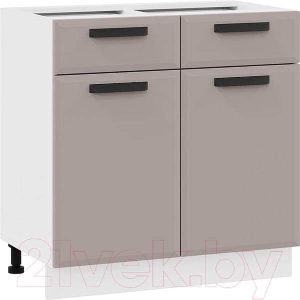 Изображение товара Шкаф-стол кухонный ТриЯ Тиана 1Н8Я1 (белый/мокко супермат)