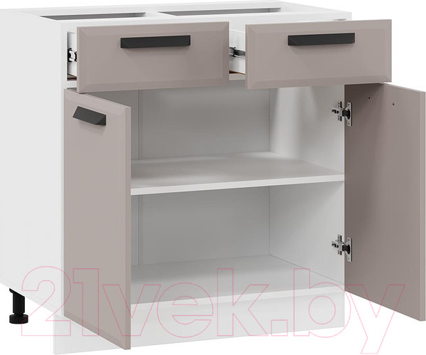 Изображение товара Шкаф-стол кухонный ТриЯ Тиана 1Н8Я1 (белый/мокко супермат)
