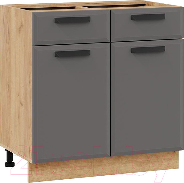 Изображение товара Шкаф-стол кухонный ТриЯ Тиана 1Н8Я1 (дуб крафт золотой/асфальт супермат)