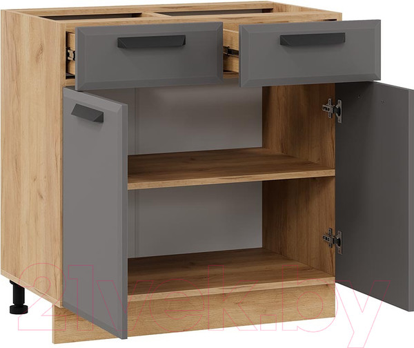 Изображение товара Шкаф-стол кухонный ТриЯ Тиана 1Н8Я1 (дуб крафт золотой/асфальт супермат)