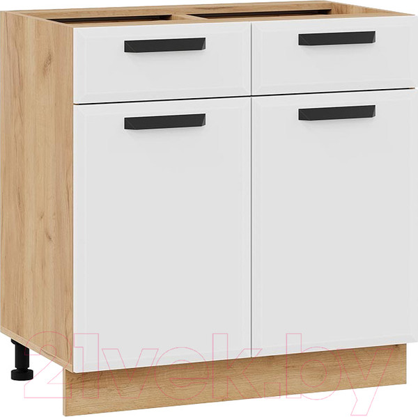 Изображение товара Шкаф-стол кухонный ТриЯ Тиана 1Н8Я1 (дуб крафт золотой/белый супермат)