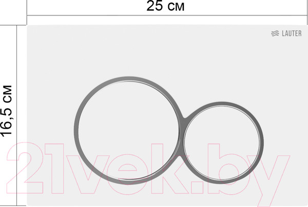 Изображение товара Кнопка для инсталляции Lauter 219702E (белый)