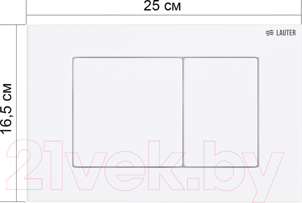 Изображение товара Кнопка для инсталляции Lauter 219702J (белый)