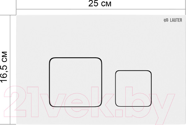 Изображение товара Кнопка для инсталляции Lauter 219701F (хром)