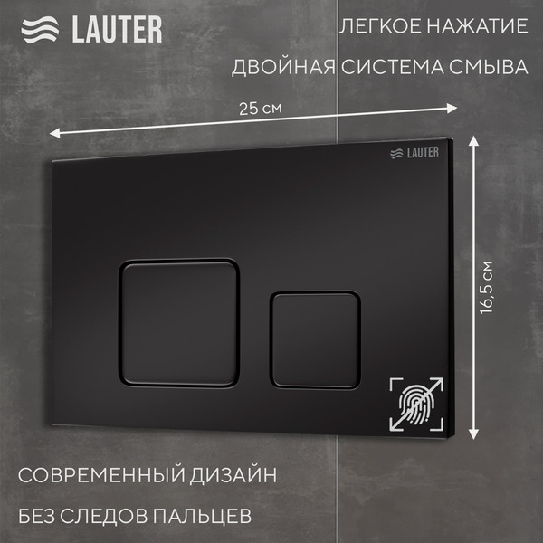 Изображение товара Кнопка для инсталляции Lauter 219704F (черный)