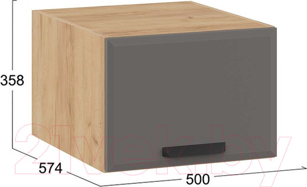 Изображение товара Шкаф навесной для кухни ТриЯ Тиана 1В5ГП (дуб крафт золотой/асфальт супермат)