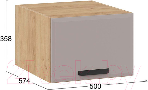 Изображение товара Шкаф навесной для кухни ТриЯ Тиана 1В5ГП (дуб крафт золотой/мокко супермат)