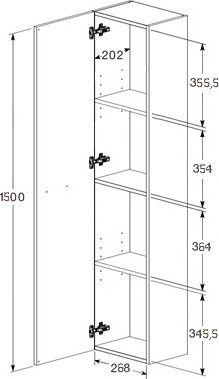 Изображение товара Шкаф-пенал для ванной Roca Victoria / A857564517 (орех)