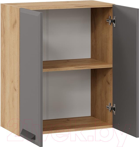 Изображение товара Шкаф навесной для кухни ТриЯ Тиана 1В6 (дуб крафт золотой/асфальт супермат)